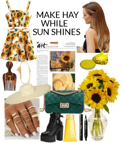 sunflower inspired outfit