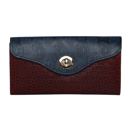 Style and compare Accessorize Burgundy Embellished Quilted Clutch