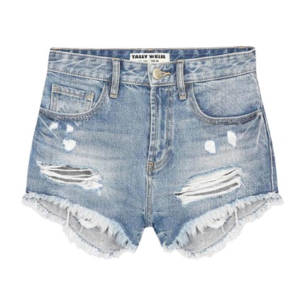 Style and compare Distressed Denim Shorts | clothing | Sociomix