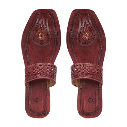 pure leather chappals online