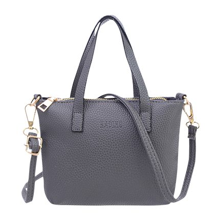 Style and compare Grey Pebbled Faux Leather Tote Bag With Strap | bags ...