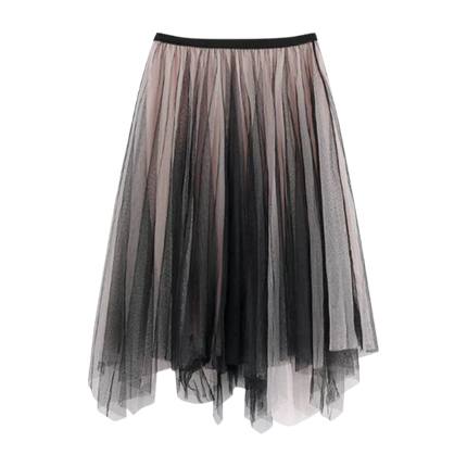 Style and compare Asymmetrical Hem Sheer Mesh Skirt | clothing | Sociomix