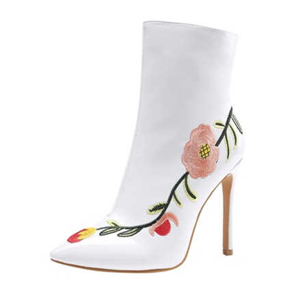 flower ankle boots