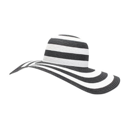 striped floppy hat