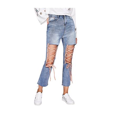 cut up jeans front and back