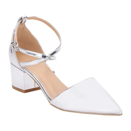 buy silver heels online