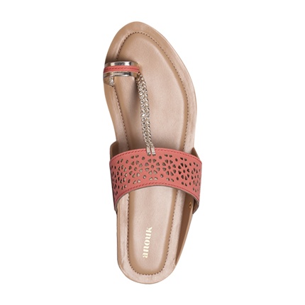 Buy Anouk Women Coral Pink One Toe 