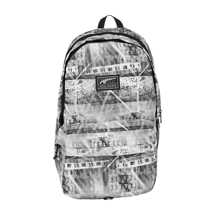 puma unisex black & white backpack