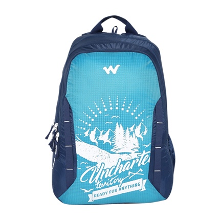 wildcraft blue graphic backpack