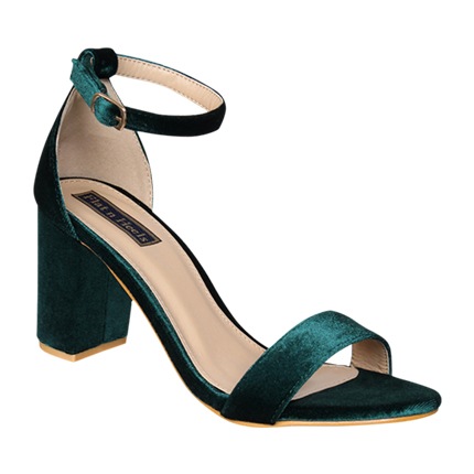 green suede heels