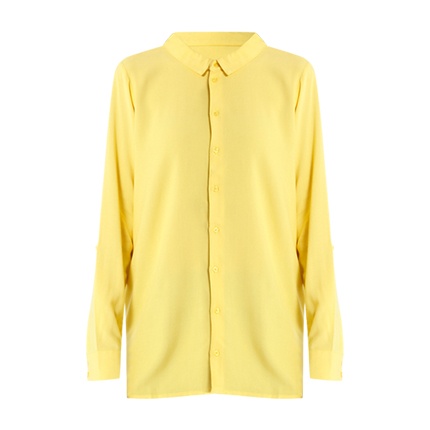 Style and compare ONLY Women Yellow Regular Fit Solid Casual Shirt ...